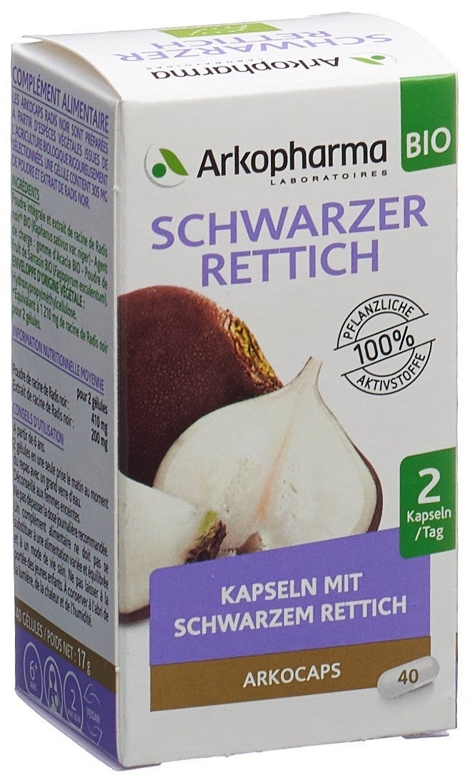 Arkocaps Schwarzer Rettich Kapseln Bio 40 Stück Arkocaps Schwarzer Rettich Kapseln Bio 40 Stück