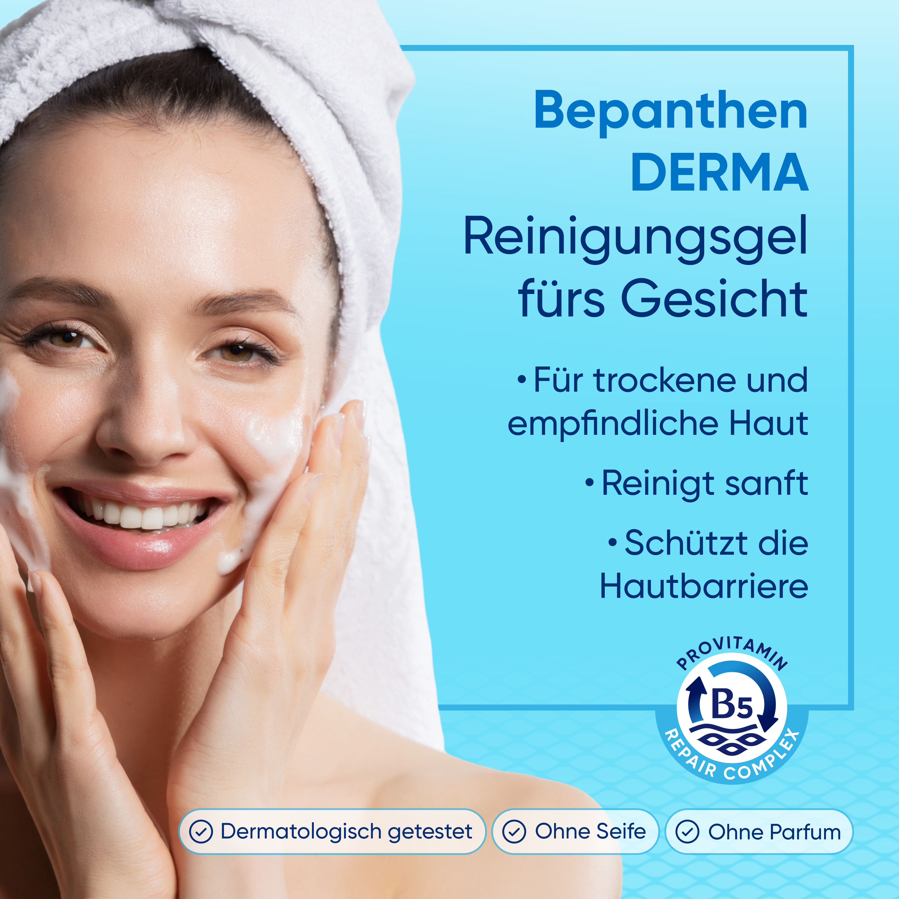 Bepanthen® DERMA Reinigungsgel fürs Gesicht 200ml