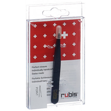 Rubis Pinzette spitz schwarz Inox Rubis Pinzette spitz schwarz Inox