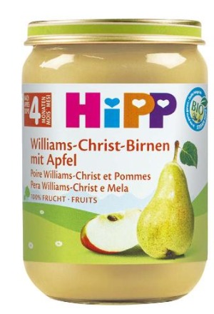 HIPP Bio Williams-Christ Birne Apfel Glas 190g