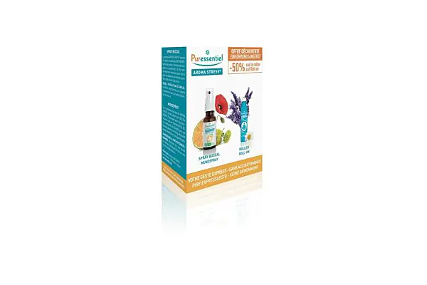 Puressentiel Stress Box Roll-on + Mundspray Puressentiel Stress Box Roll-on + Mundspray