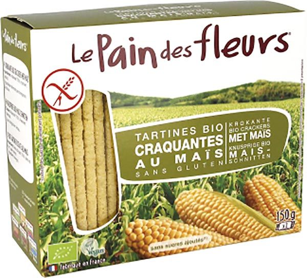 BLUMENBROT Knusp Schnitt Mais Bio glut fr 150g