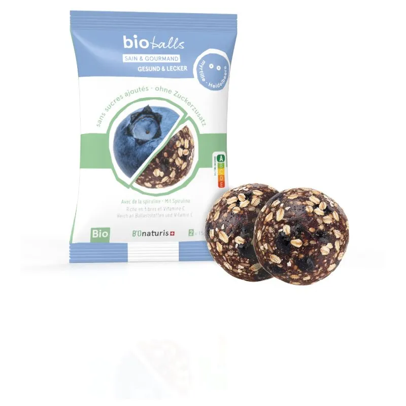 BIOnaturis Bioballs Spirulina-Heidelbeere 15 Beutel 15 x 30g