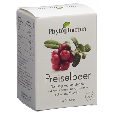 Phytopharma Preiselbeer Tabletten 120 Stück Phytopharma Preiselbeer Tabletten 120 Stück
