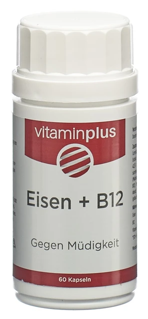 vitaminplus Eisen 21 mg + B12 Kapseln Dose 60