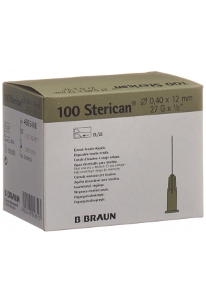 Sterican Nadel 27G 0.40x12mm grau Luer 100Stück Sterican Nadel 27G 0.40x12mm grau Luer 100Stück