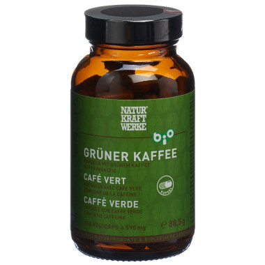 NaturKraftWerke Grüner Kaffee Pulver Vegicaps à 590mg Bio/kbA 150 Stück NaturKraftWerke Grüner Kaffee Pulver Vegicaps à 590mg Bio/kbA 150 Stück