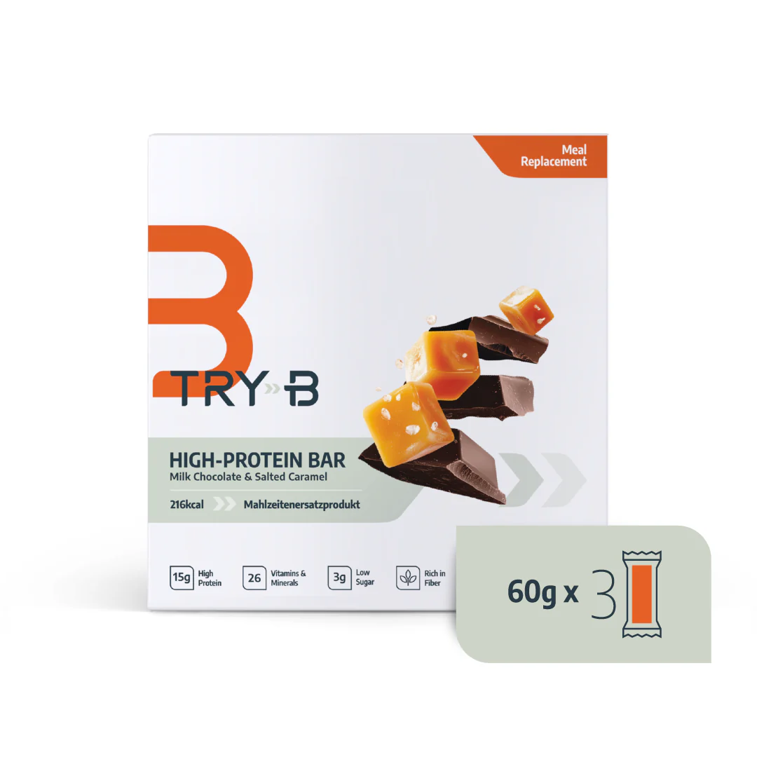TRY-B Chocolate Salted Caramel Mahlzeitenersatz-Riegel 3x 60g TRY-B Chocolate Salted Caramel Mahlzeitenersatz-Riegel 3x 60g
