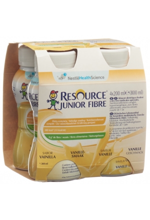 Resource Junior Fibre Vanille 4 x 200ml Resource Junior Fibre Vanille 4 x 200ml