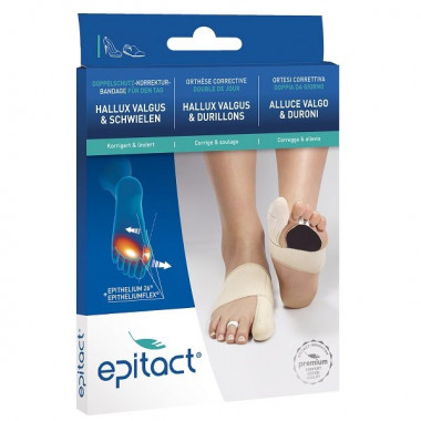 Epitact flexible Doppelschutz Korrekturbandage Hallux valgus TAG L 23-24.5cm links