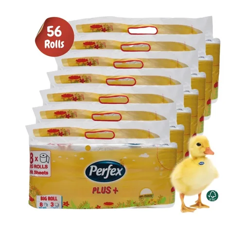 PERFEX Toilettenpapier 250 Blatt 3-lagig weiss 56 Rollen
