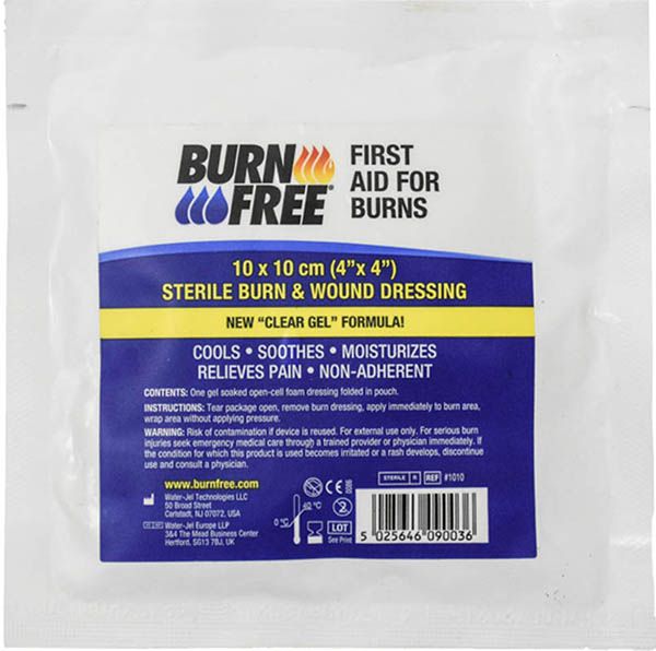 BURNFREE pansement 10x10cm stérile pré-gélifié BURNFREE pansement 10x10cm stérile pré-gélifié