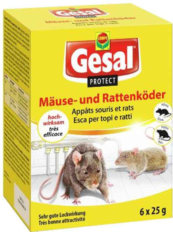 GESAL PROTECT Mäuse- und Rattenköder 6 x 25g GESAL PROTECT Mäuse- und Rattenköder 6 x 25g