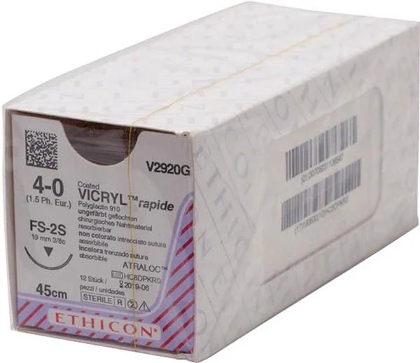VICRYL RAPID 45cm ungefärbt 4-0 J-1 12 Stück