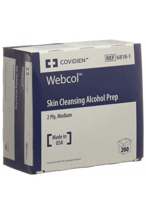 WEBCOL Alkoholtupfer 3.3x3.1cm steril 200 Stück