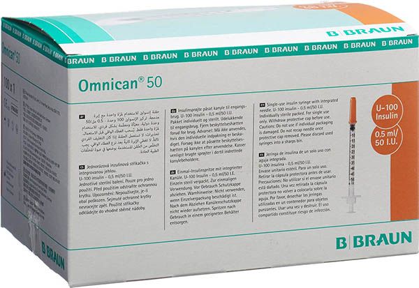 OMNICAN Insulin 50 0.5ml 0.3x12mm G30 einzel 100 x
