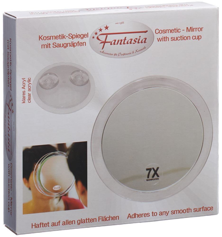 HERBA Spiegel Vergrösserung 7fach 15cm 2 Saugnäpfe