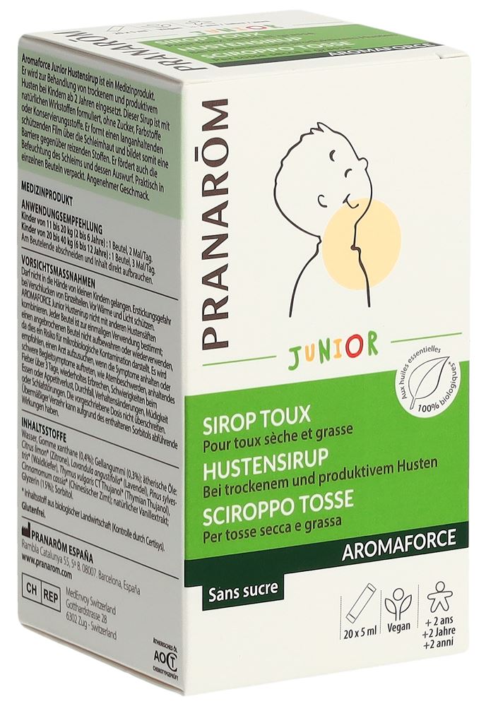 PRANAROM Aromaforce Hustensirup Junior 20 x 5ml PRANAROM Aromaforce Hustensirup Junior 20 x 5ml