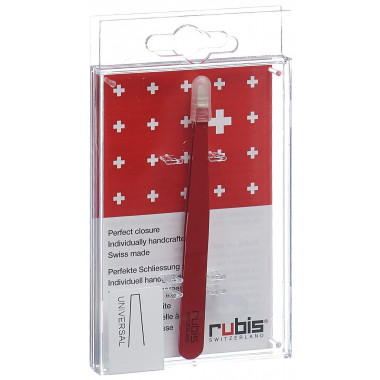 Rubis Pinzette gerade rot Inox Rubis Pinzette gerade rot Inox
