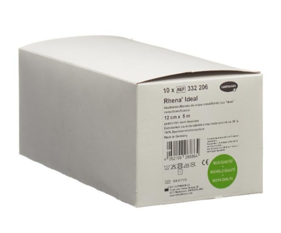 RHENA Ideal Elastische Binde 12cmx5m weiss 10 Stück RHENA Ideal Elastische Binde 12cmx5m weiss 10 Stück