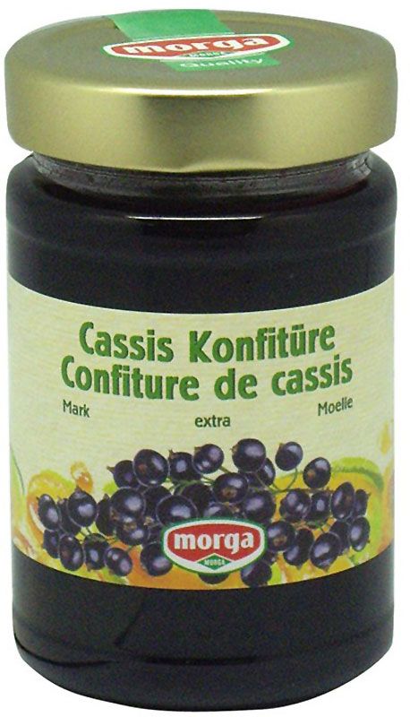 MORGA Konfitüre Cassismark Fruchtz 350g MORGA Konfitüre Cassismark Fruchtz 350g