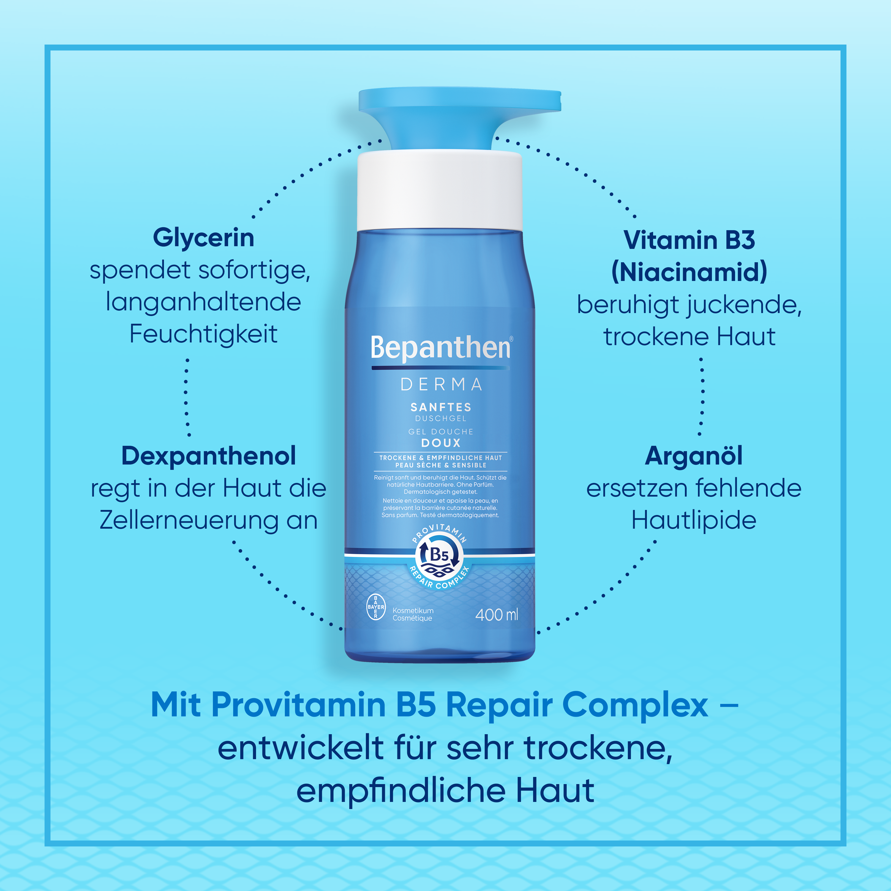 Bepanthen® DERMA Sanftes Duschgel 400ml