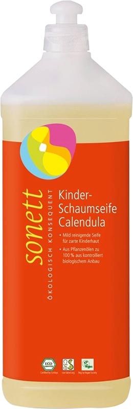 Sonett Kinder-Schaumseife Calendula Nachfüllflasche 1lt Sonett Kinder-Schaumseife Calendula Nachfüllflasche 1lt