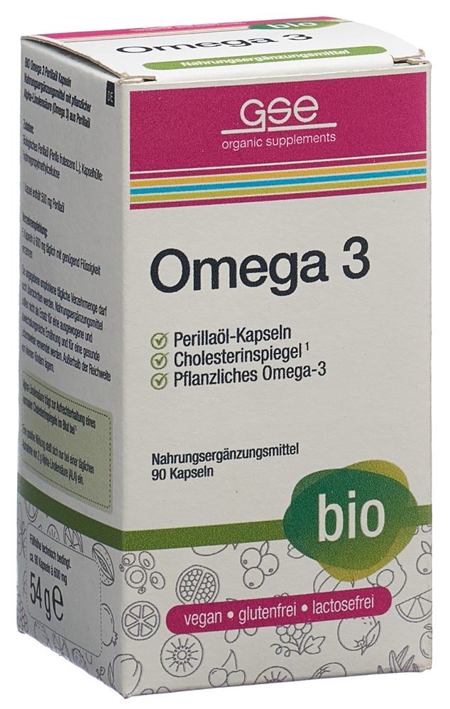 GSE Omega 3 Perilla Öl Kaps Bio Glas 90 Stück GSE Omega 3 Perilla Öl Kaps Bio Glas 90 Stück