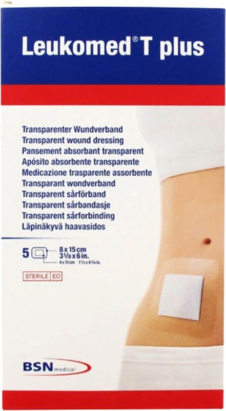 Leukomed T plus transparenter Wundverband 8x15cm mit Wundauflage 5 Stück Leukomed T plus transparenter Wundverband 8x15cm mit Wundauflage 5 Stück