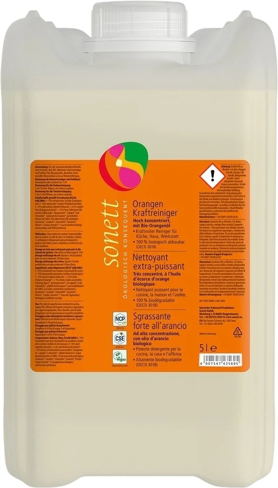 Sonett Orangen Kraft Reiniger Kanister 5l
