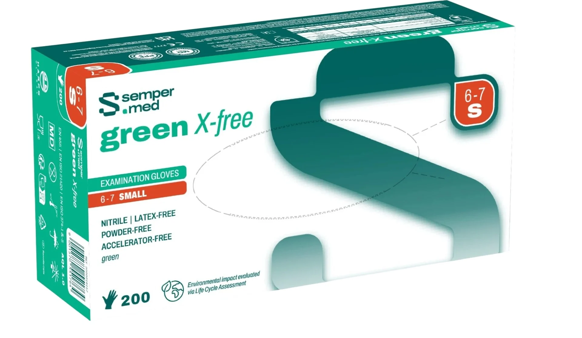 SEMPERMED Green X-free S 200 Stück