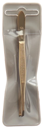MALTESER Pinzette gold schräg 9 cm Nr. 08