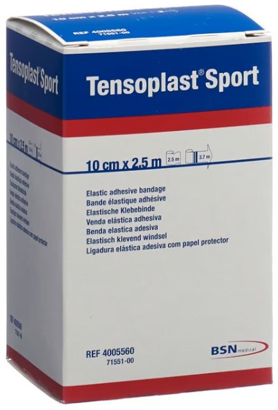 TENSOPLAST SPORT Elastisches Tape 10cmx2.5m TENSOPLAST SPORT Elastisches Tape 10cmx2.5m