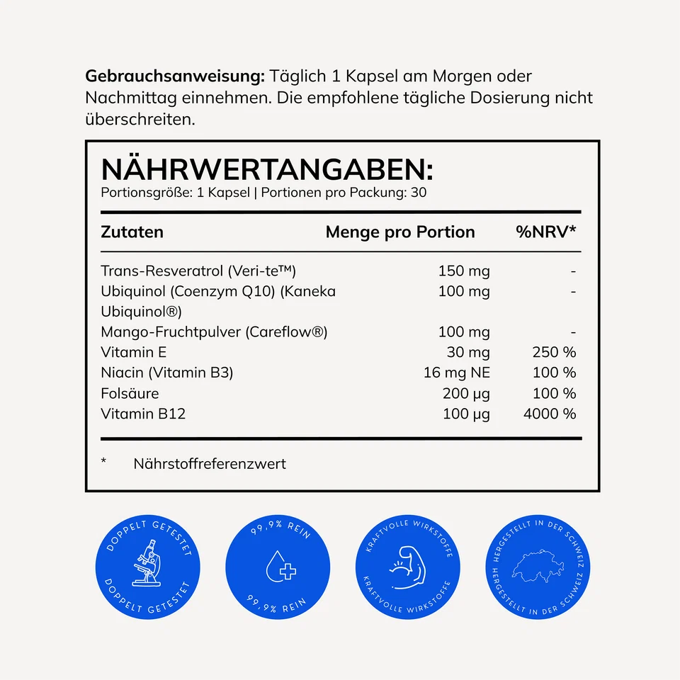 AVEA NAD+ Booster 30 Kapseln