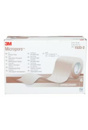 3M MICROPORE Rollenpflaster ohne Dispenser 50mmx9.14m haut 6 Stück