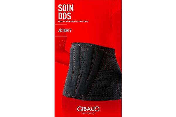 GIBAUD Action V Lendenstützgurt Gr3 100-110cm schwarz GIBAUD Action V Lendenstützgurt Gr3 100-110cm schwarz