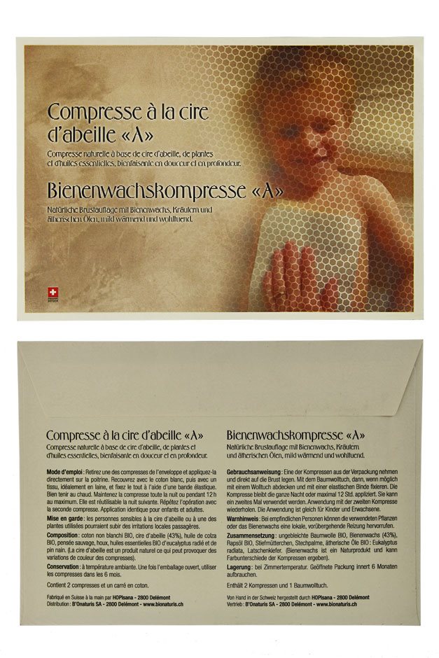HOPISANA Bienenwachskompresse A akuter Hust 2 Stück