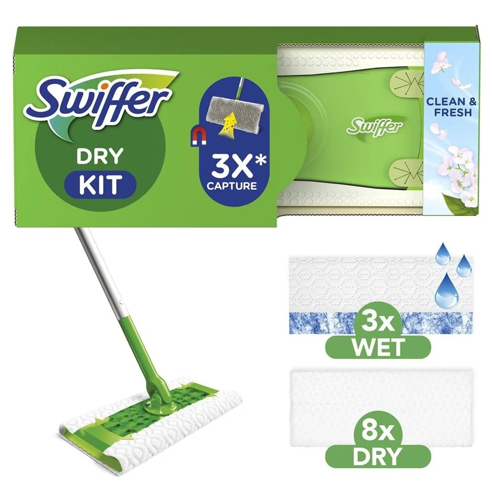 Swiffer Boden Starterset Stab+Trockentü+Wischtü