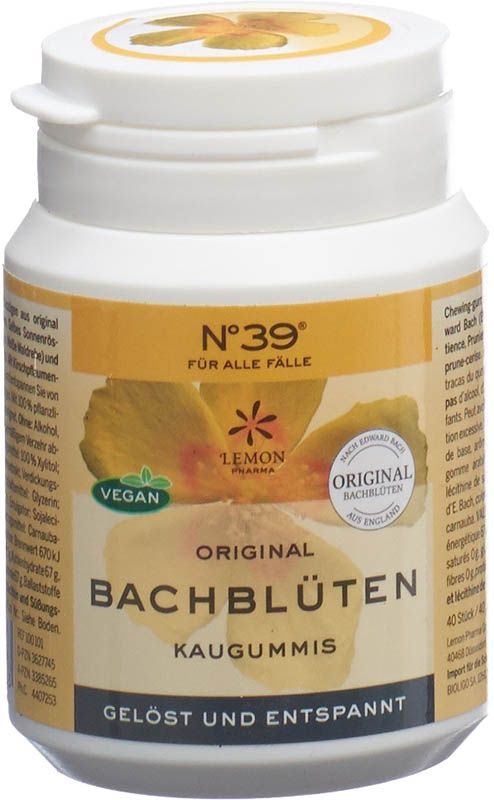 LEMON PHARMA Dr. Bach Kaugummi Notfall 60g LEMON PHARMA Dr. Bach Kaugummi Notfall 60g