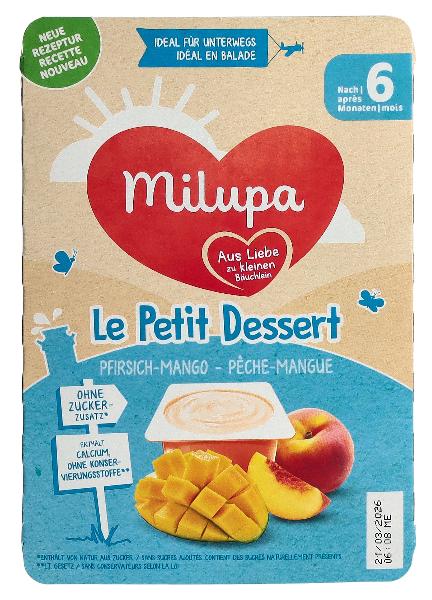 Milupa le Petit Dessert Mango Pfirsich 6 x 55g