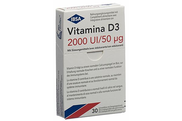 Vitamina D3 Schmelzfilm 2000 I.U. 30 Stück Vitamina D3 Schmelzfilm 2000 I.U. 30 Stück