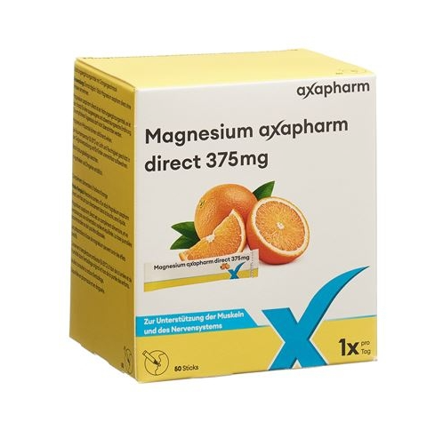 Magnesium Axapharm direct Sticks 375mg 50 Stück