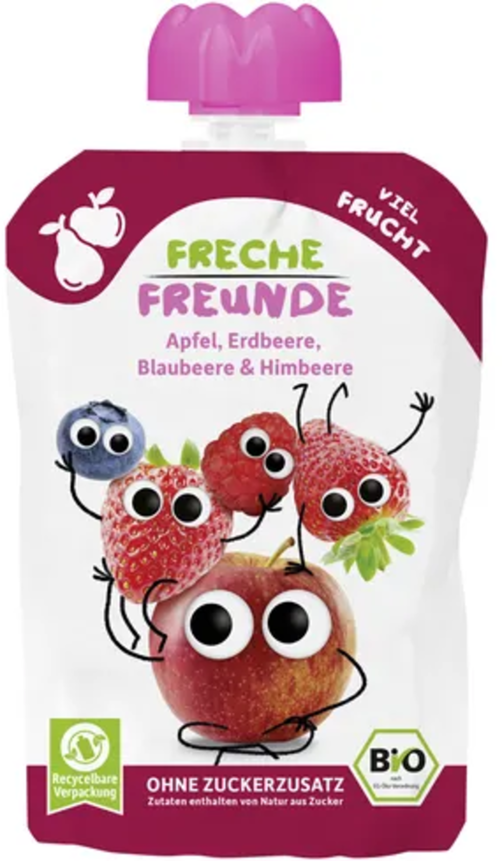 Freche Freunde Quetschjoghurt Beere Apfel Himbeere 100g