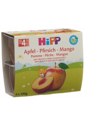 HiPP Fruchtpause Apfel Pfirsich Mango 4 x 100g
