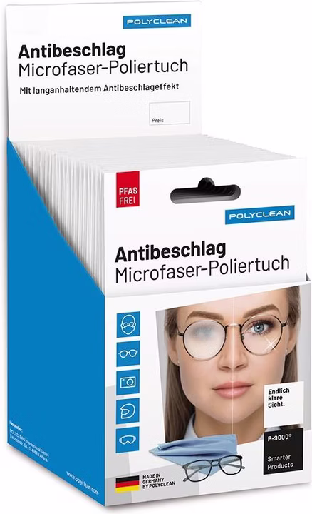 Polyclean Antibeschlag Microfasertuch 10 h 25 Stück