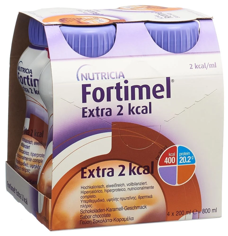 Fortimel Protein 2kcal Schoko Karam 4 Fl 200ml