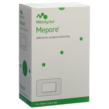 Mepore Wundverband 15x9cm Wundkissen 10x5cm 50 Stück