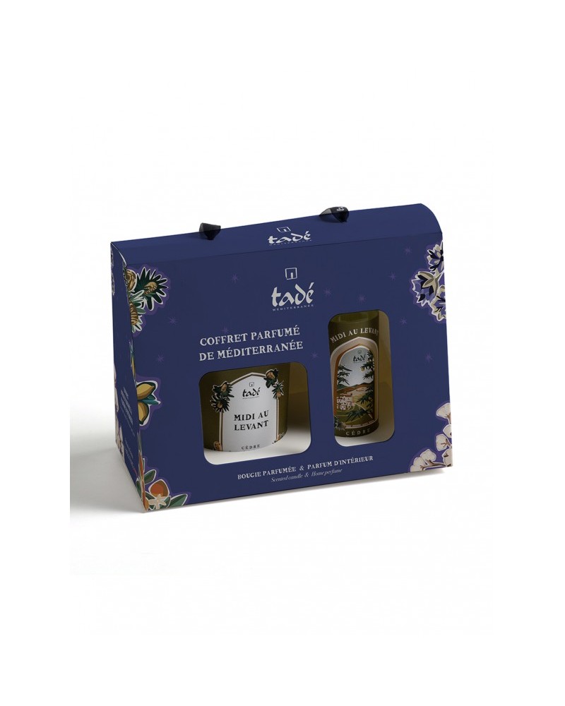 Tadé Geschenkset Midi au Levant Kerzen + Spray Zeder