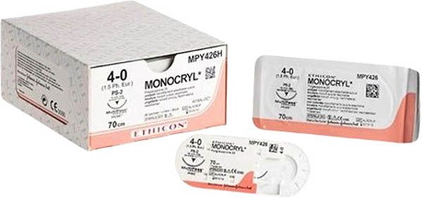 MONOCRYL PLUS 70cm ungefärbt 4-0 P-3 36 Stück