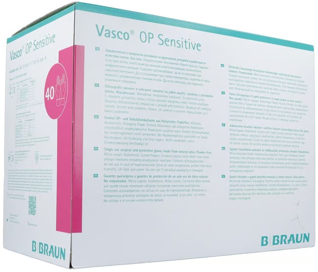 Vasco OP SENSITIVE Handsch Gr9.0 steri Lat 40 Paar